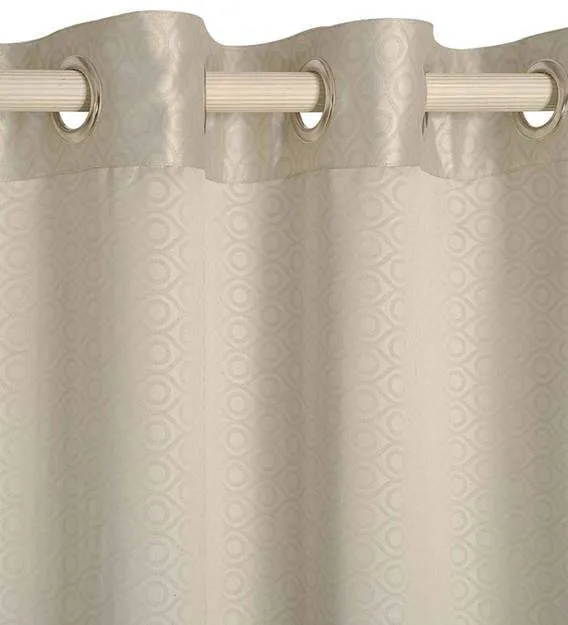 Swayam Cream Paisley J&B Blackout Eyelet Door Curtain Regular Size Door Curtains