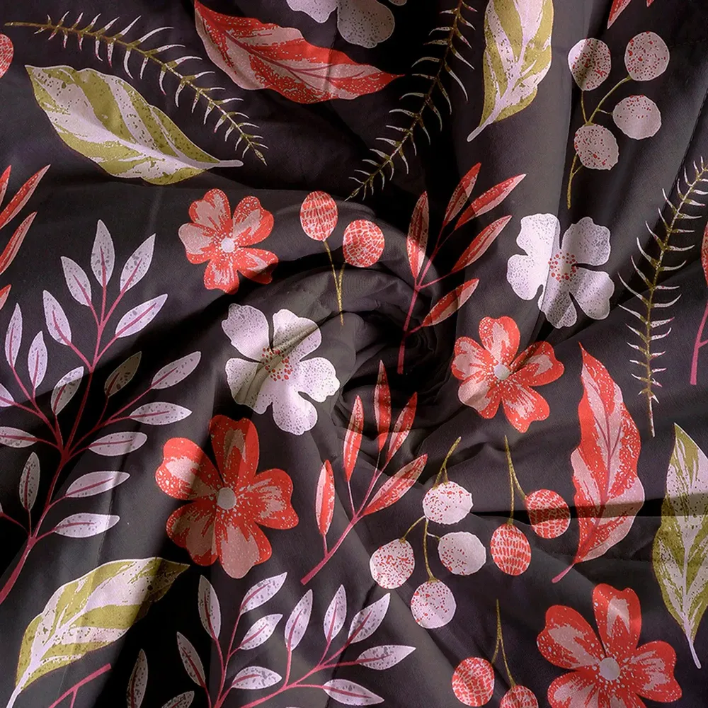 Swayam Dark Flora Multicolor Blended Cotton Heavy Double Bed Comforter