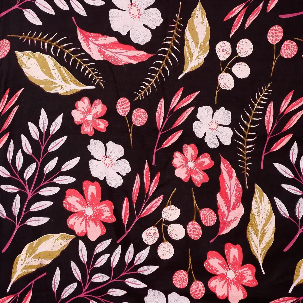 Swayam Dark Flora Multicolor Blended Cotton Heavy Double Bed Comforter