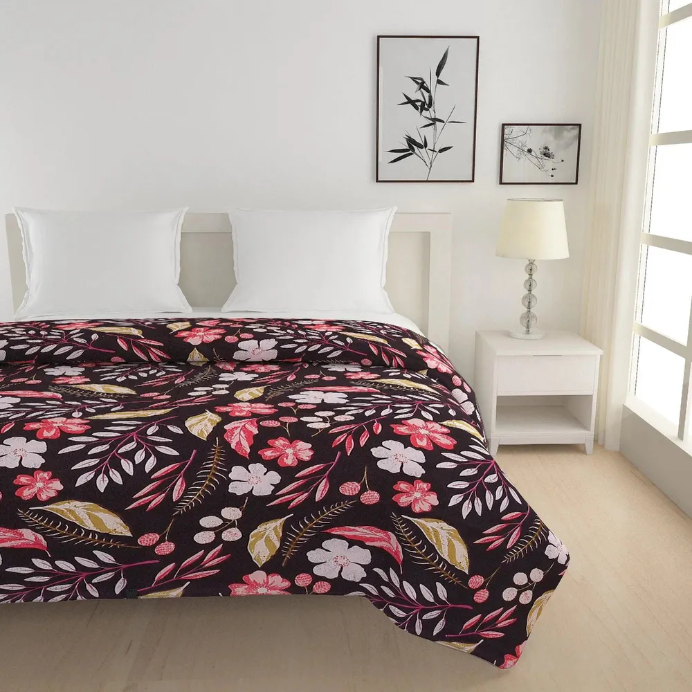 Swayam Dark Flora Multicolor Blended Cotton Heavy Double Bed Comforter