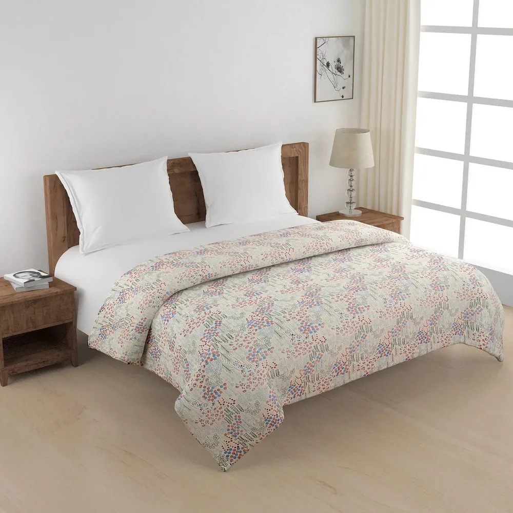 Swayam Dense Floral Print Blended Cotton Heavy Double Bed Comforter