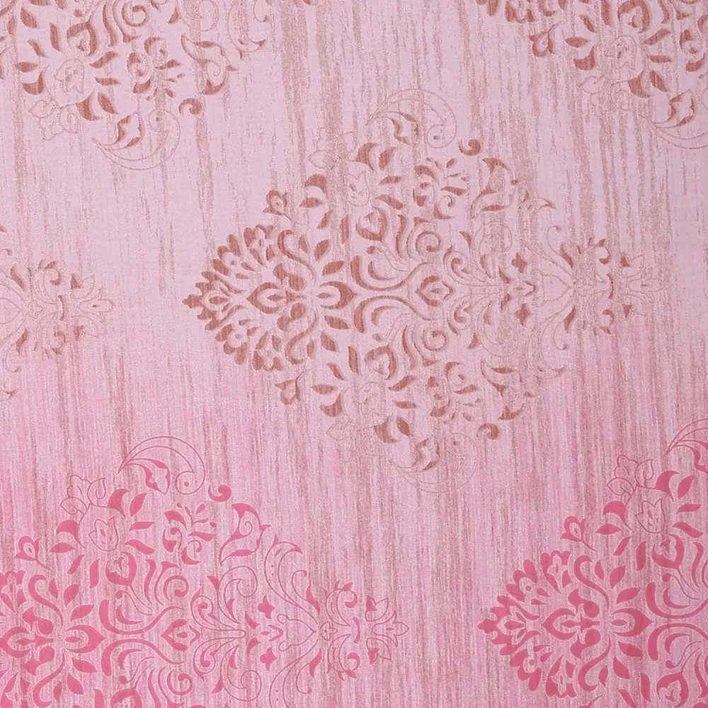 Swayam Ethnic Motif Design 150 GSM Pure Cotton Double Size AC Comforter , Light Pink and Dark Pink