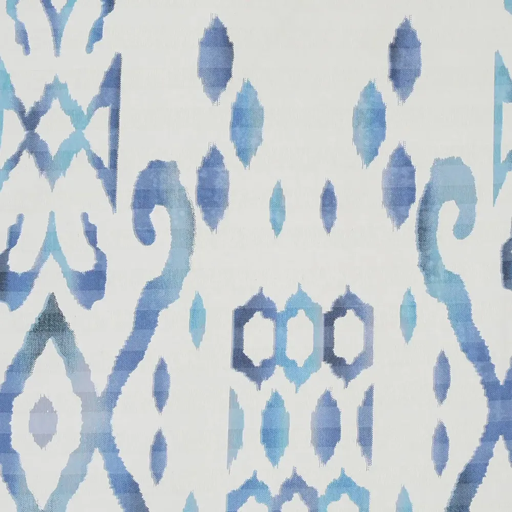 Swayam Ethnic Motif Design 150 GSM Pure Cotton Double Size AC Comforter , White and Blue
