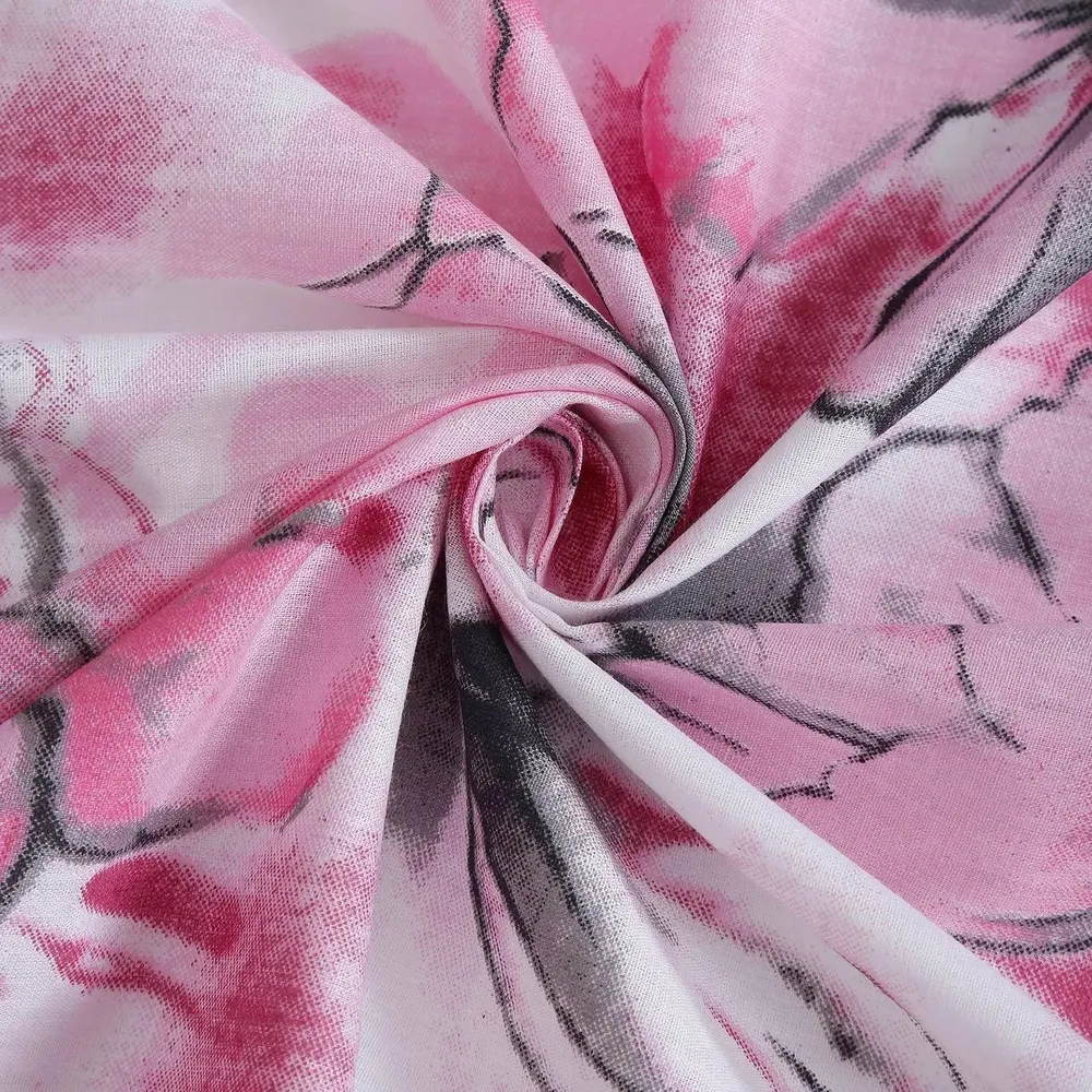 Swayam Floral Design 350 GSM Pure Cotton Double Winter Quilt , Pink and White