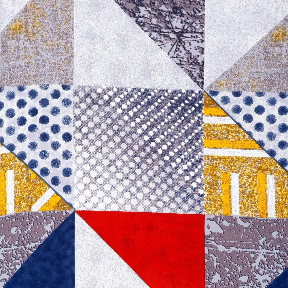 Swayam Geometric & Abstract Multicolor Blended Cotton Heavy Double Bed Comforter