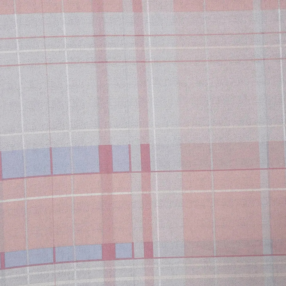 Swayam Geometric Design 350 GSM Pure Cotton Double Winter Quilt , Pink and Blue