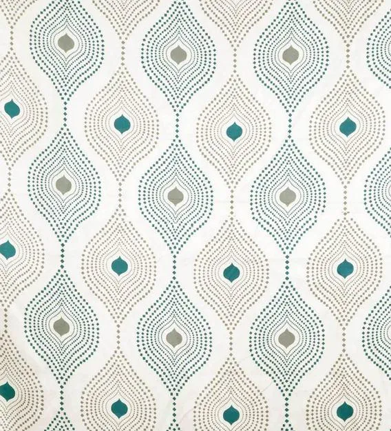 Swayam Geometric Off White Sigma Eyelet Door Curtain Regular Size Door Curtains