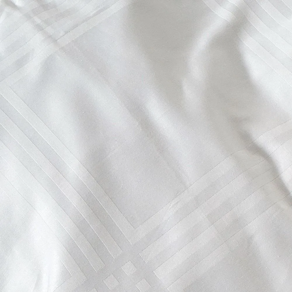 Swayam Gloss White Saffron Premium Fitted Bed Sheet with 2 pillow covers
