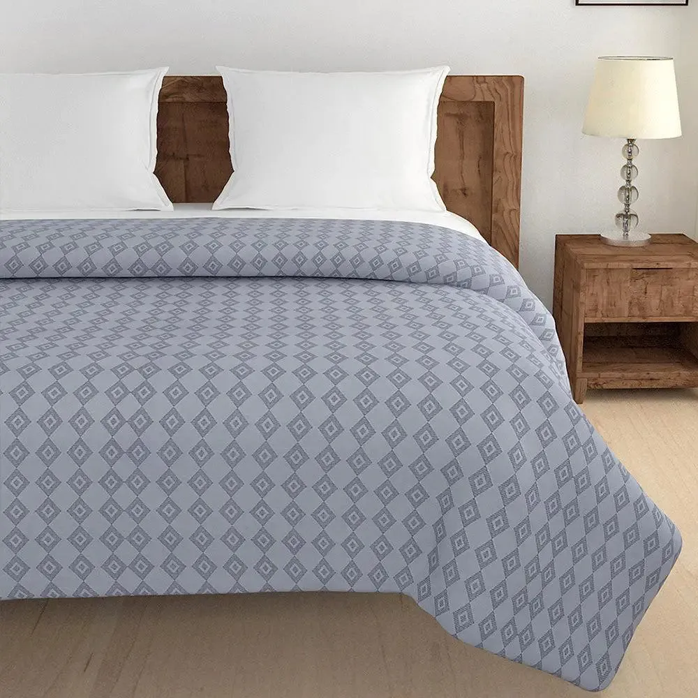Swayam Grey Diamond Pattern Double Bed Winter Quilt
