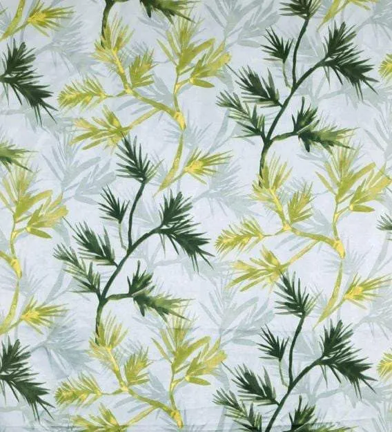 Swayam Leaf Sea Green Sigma Eyelet Door Curtain Regular Size Door Curtains