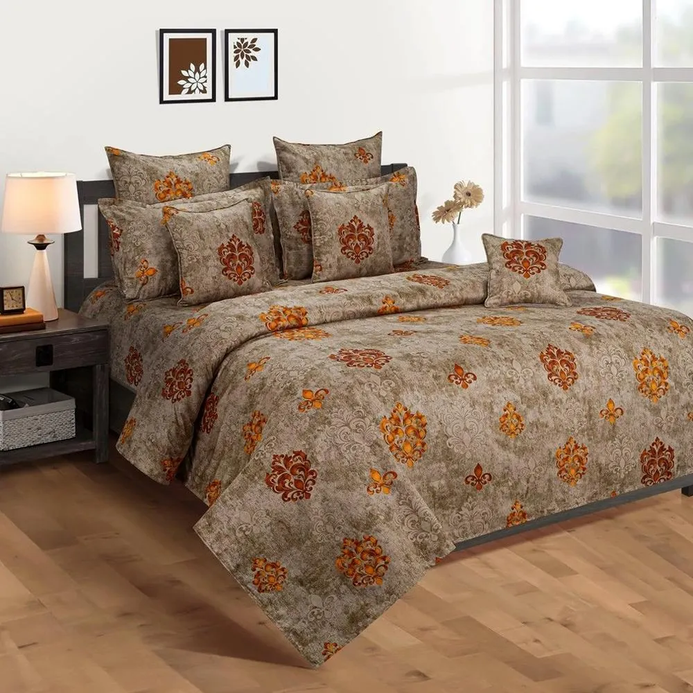 Swayam Medallion Color Print Zinnia Bedding Set