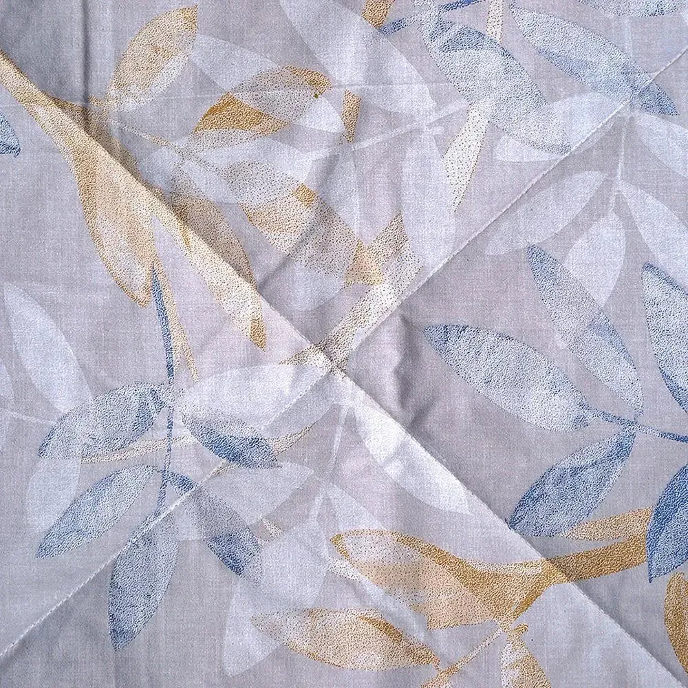 Swayam Multicolor Breezy Leaves Double Bed Winter Quilt