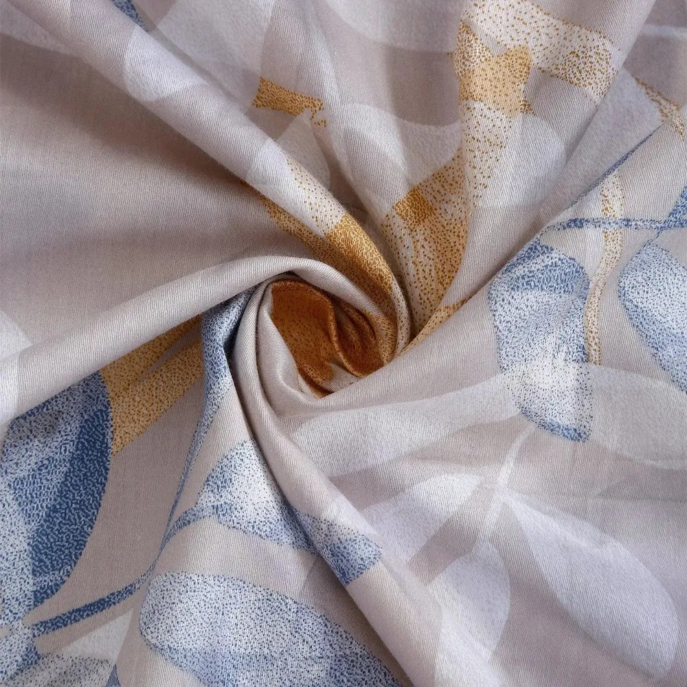 Swayam Multicolor Breezy Leaves Pure Cotton Double Bed Comforter