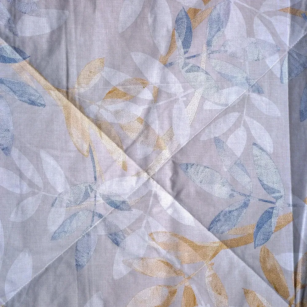 Swayam Multicolor Breezy Leaves Pure Cotton Double Bed Comforter