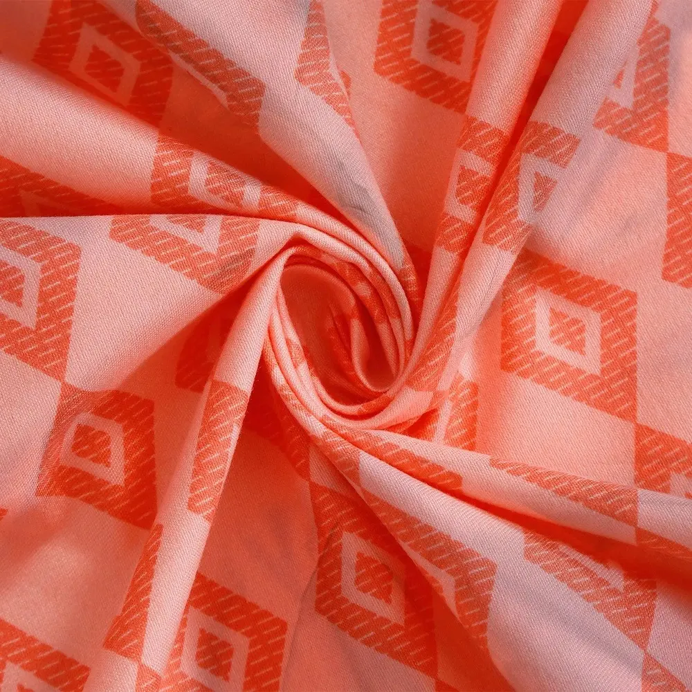 Swayam Orange &amp; Peach Traditional Art Pure Cotton Double Bed Comforter
