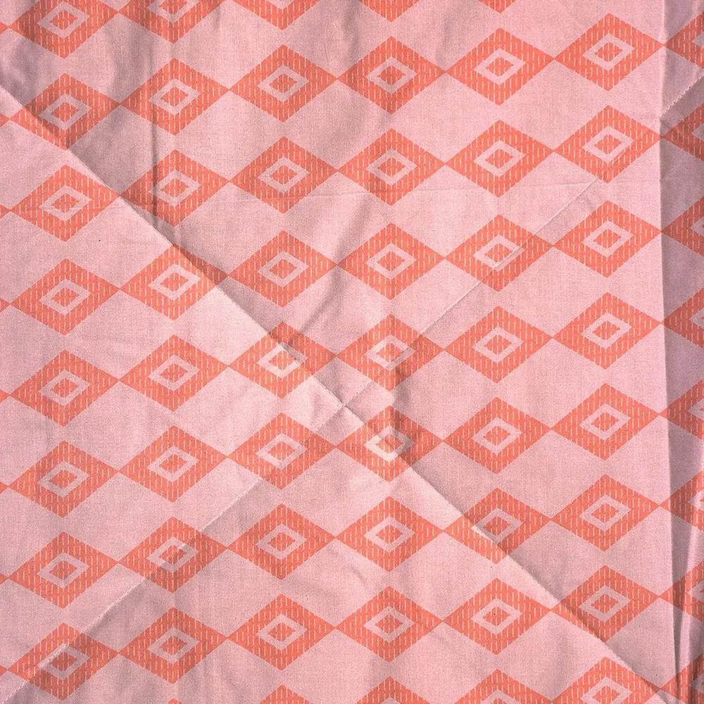 Swayam Orange &amp; Peach Traditional Art Pure Cotton Double Bed Comforter