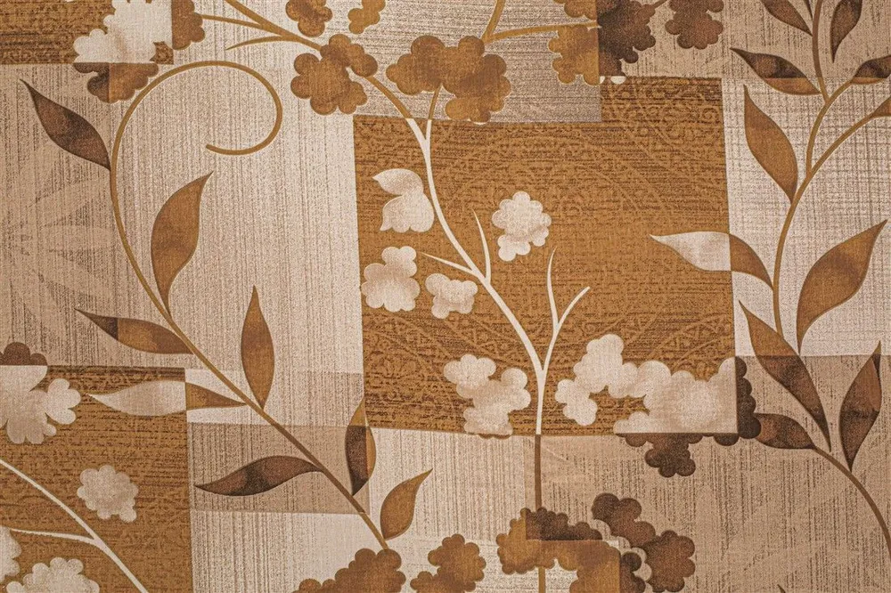 Swayam Pale Burnt Siena Veda Double Bedsheet with 2 pillow covers Double Bedsheet (90 x 108 Inches)