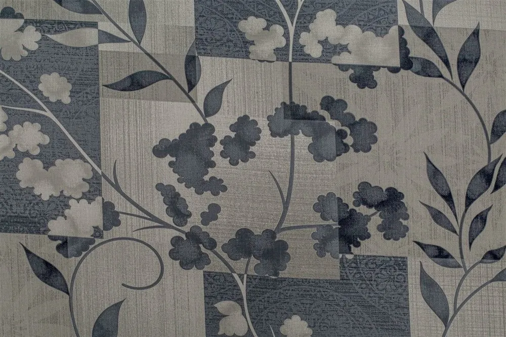 Swayam Petiole Grey Print Veda Double Bedsheet with 2 pillow covers Double Bedsheet (90 x 108 Inches)