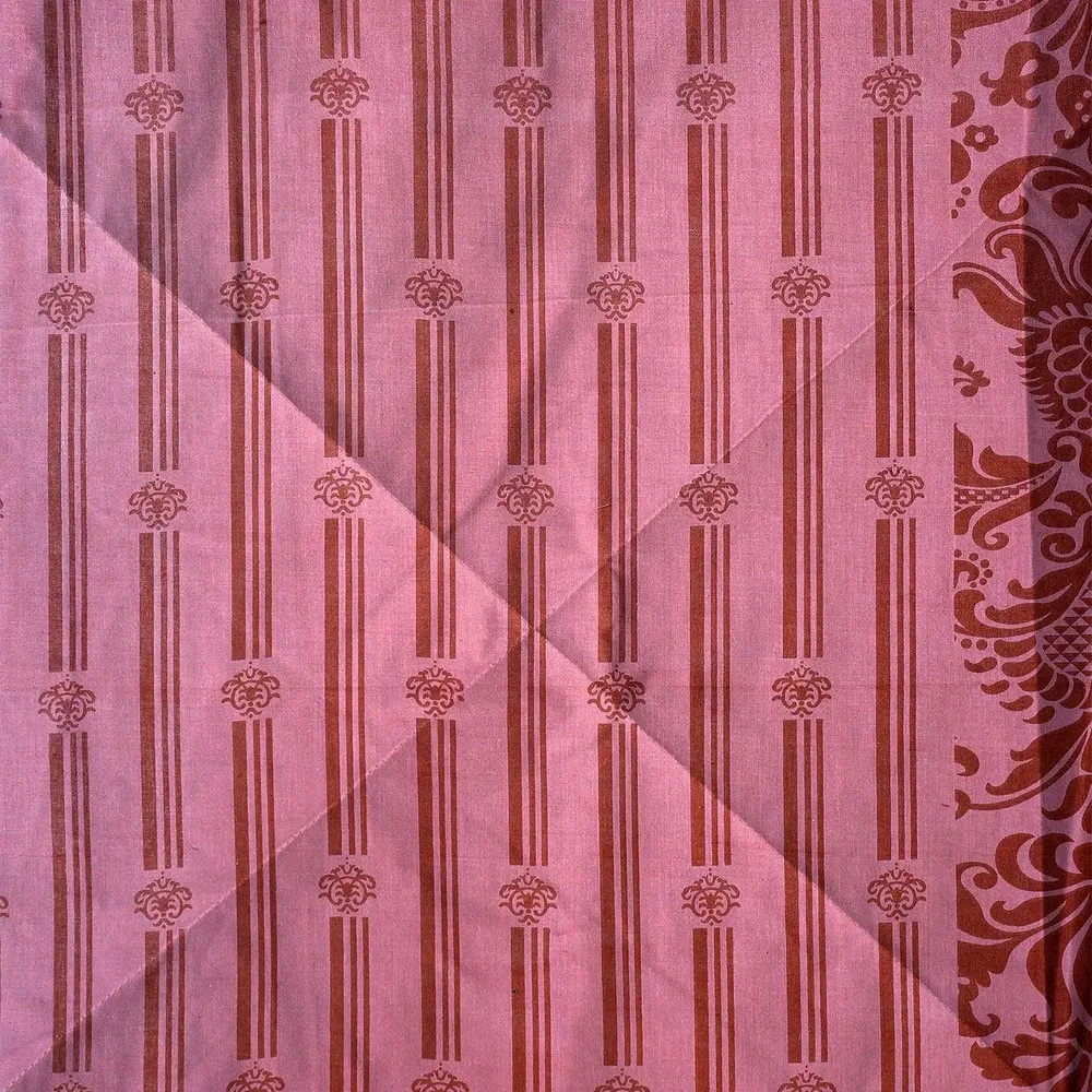 Swayam Pink &amp; Red Ethnic Pattern Double Bed Winter Quilt