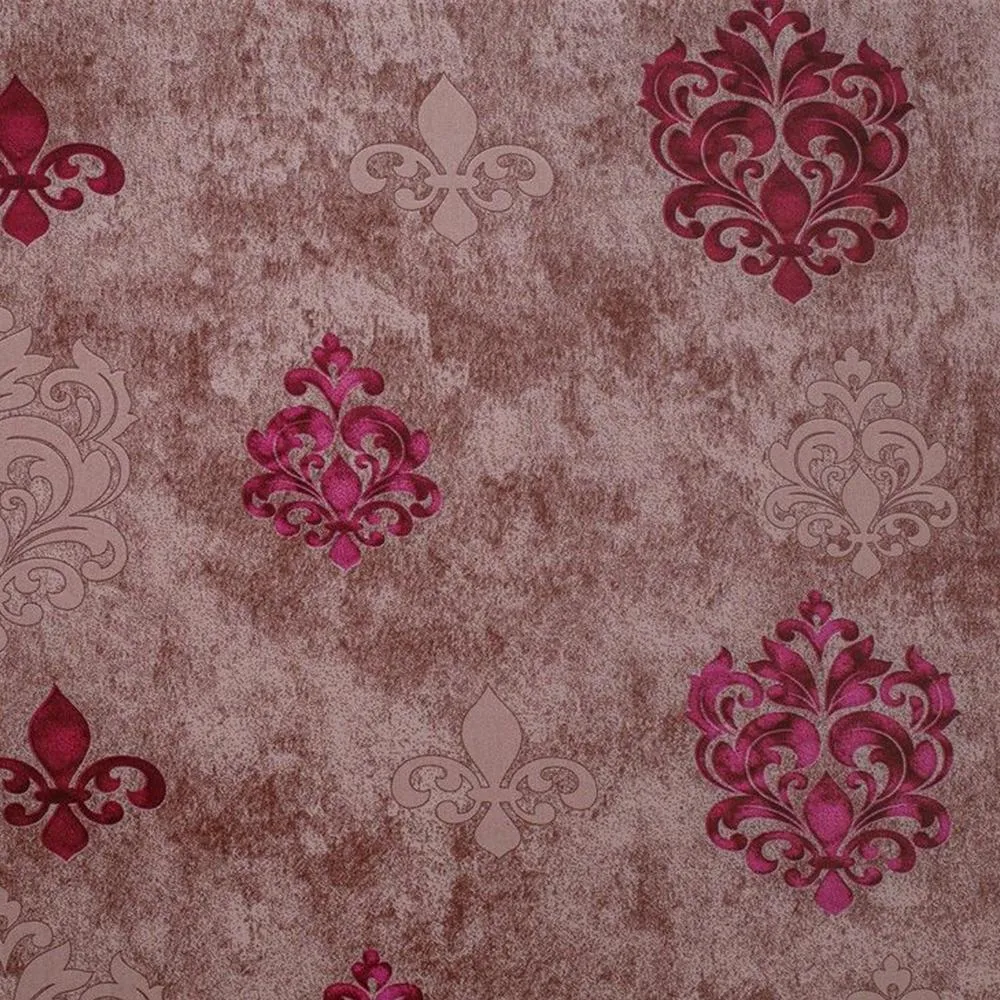 Swayam Pink Block Printed Zinnia Fitted Double Bedsheet