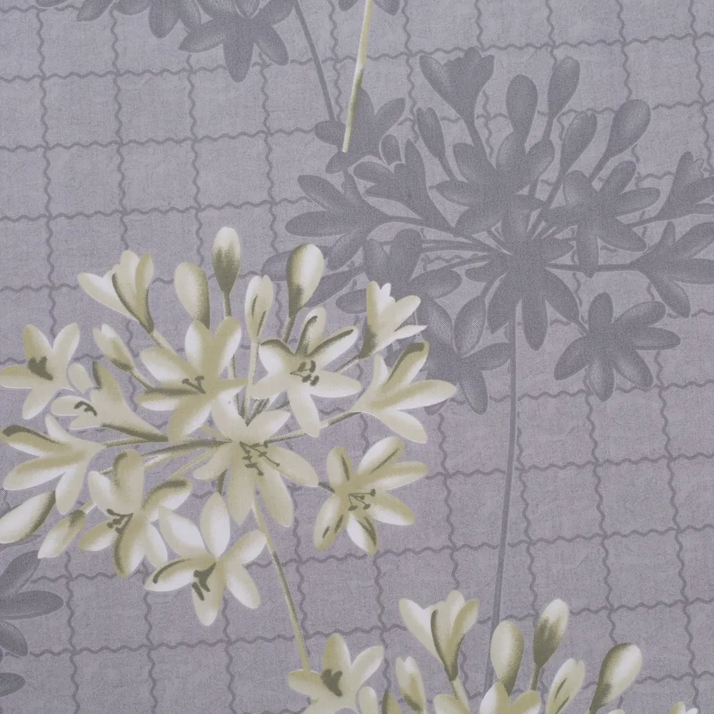 Swayam Rain White lily shadow printed Veda Extra Large Double Bedsheet with 2 pillow covers