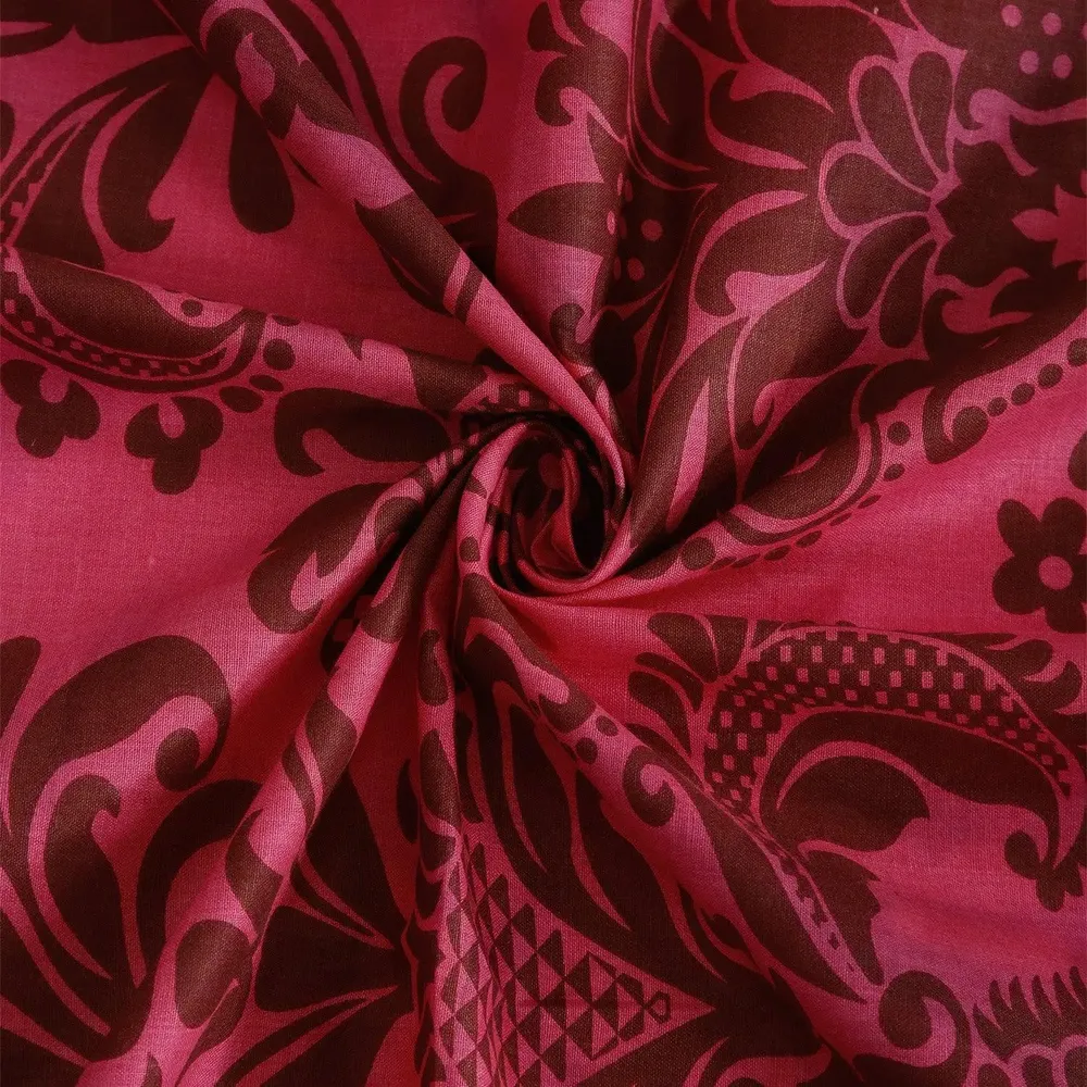 Swayam Red Ethnic Pattern Pure Cotton Double Bed Comforter