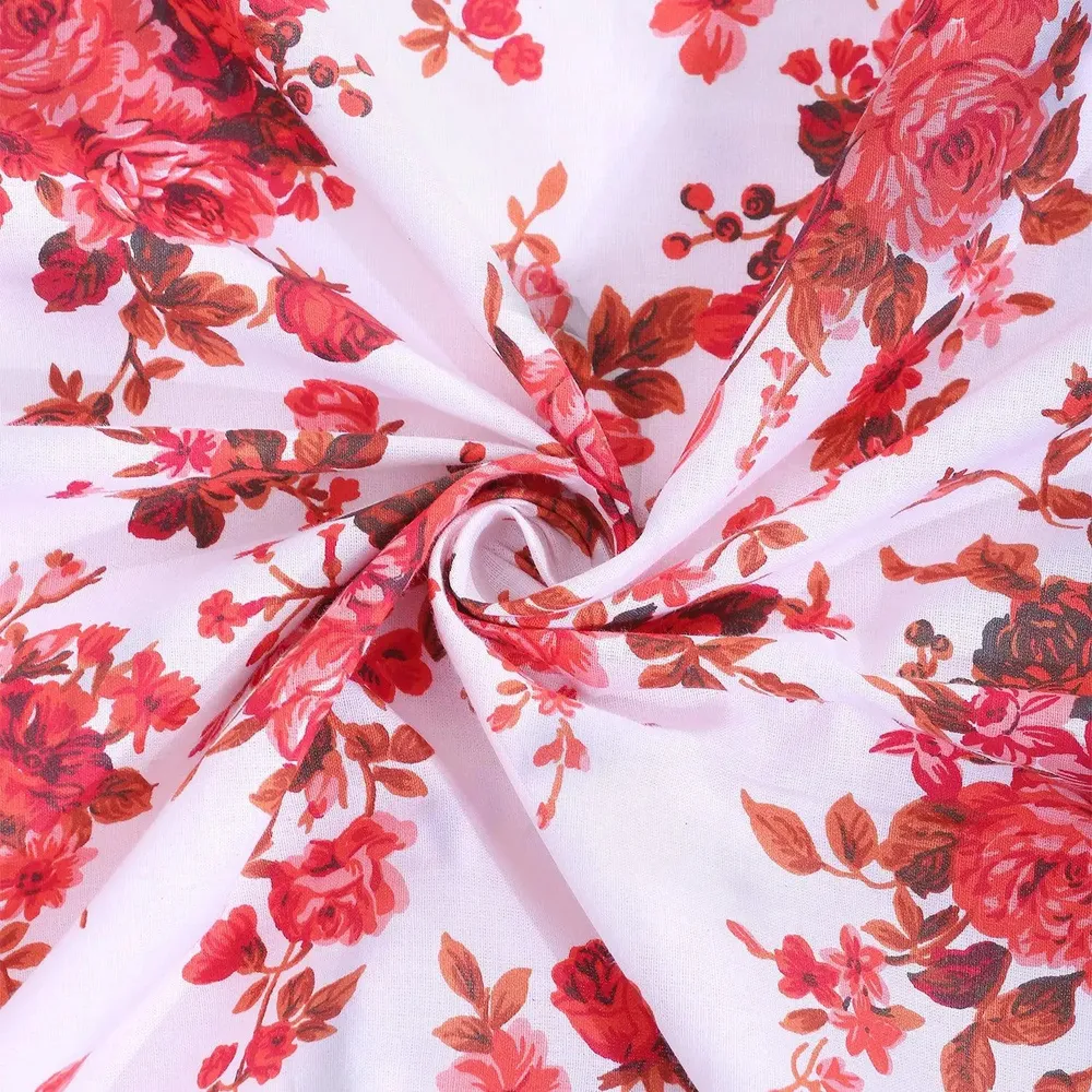 Swayam Red Floral Spree Double Bed Winter Quilt