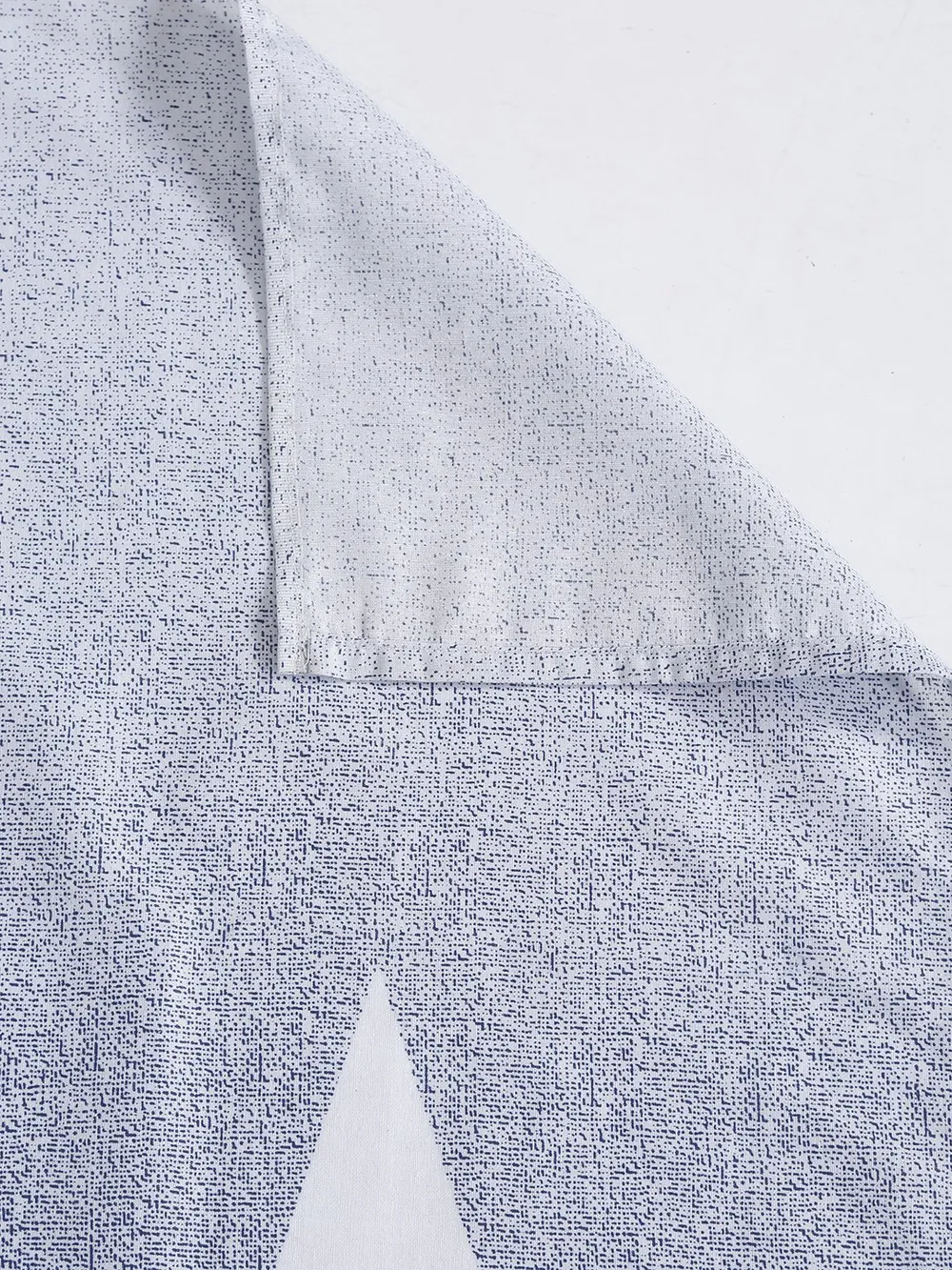 Swayam Sparkle Blue Geometric Print Fitted Double Bedsheet