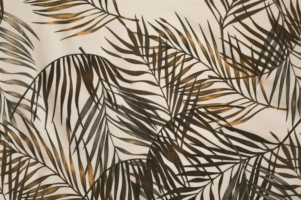 Swayam Sparkle Brown Floral Print Sparkle Fitted Double Bedsheet