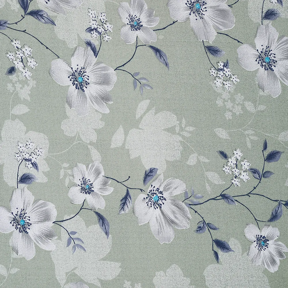 Swayam Sparkle Green Floral Double Bedsheet Double Bedsheet (90 x 100 Inches)