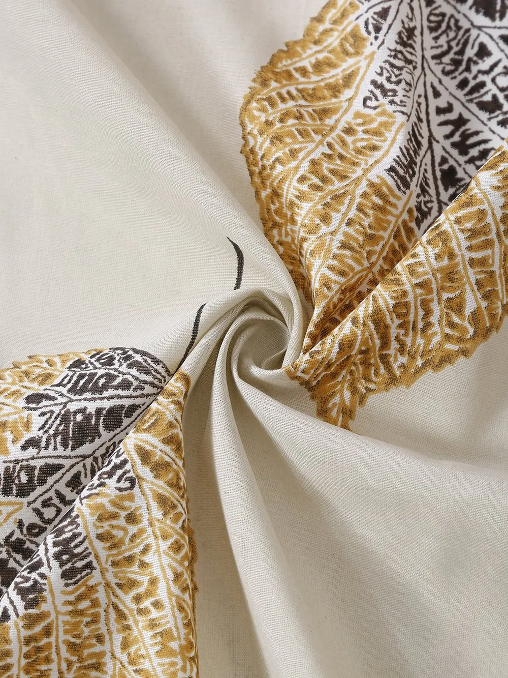 Swayam Sparkle Middle Orange Floral Pure Cotton Double Bedsheet