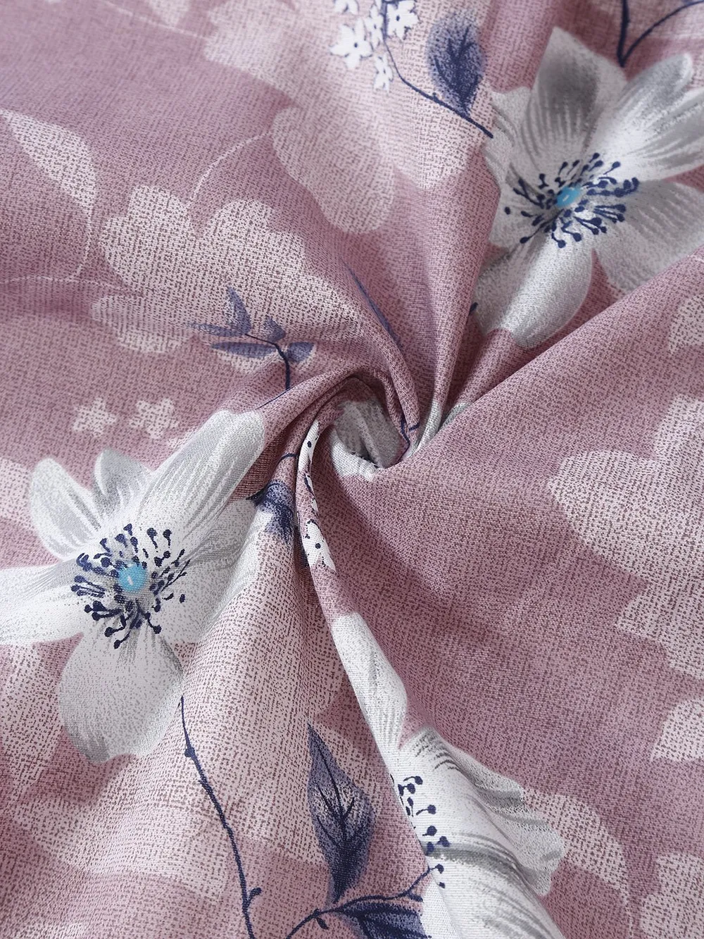 Swayam Sparkle Purple Floral Double Bedsheet Double Bedsheet (90 x 100 Inches)