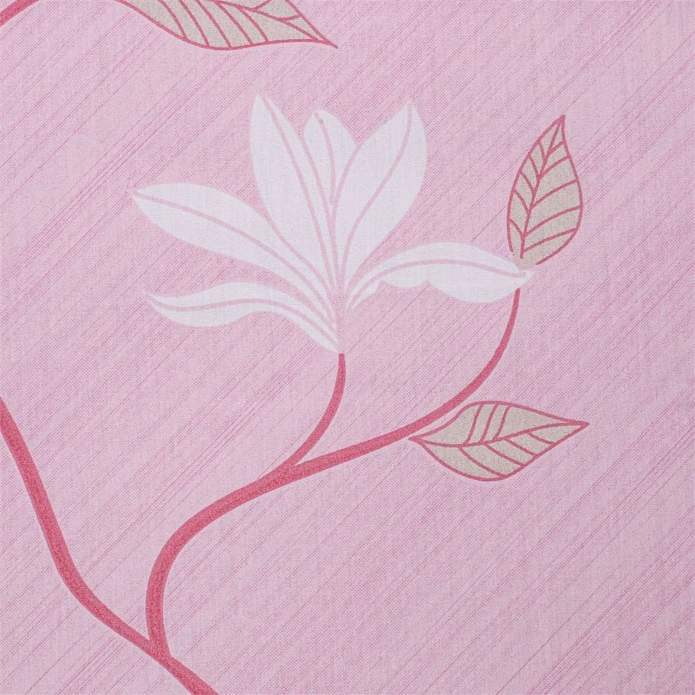 Swayam Swayam Blush Pink White flower Veda Bed Sheet with 2 pillow covers