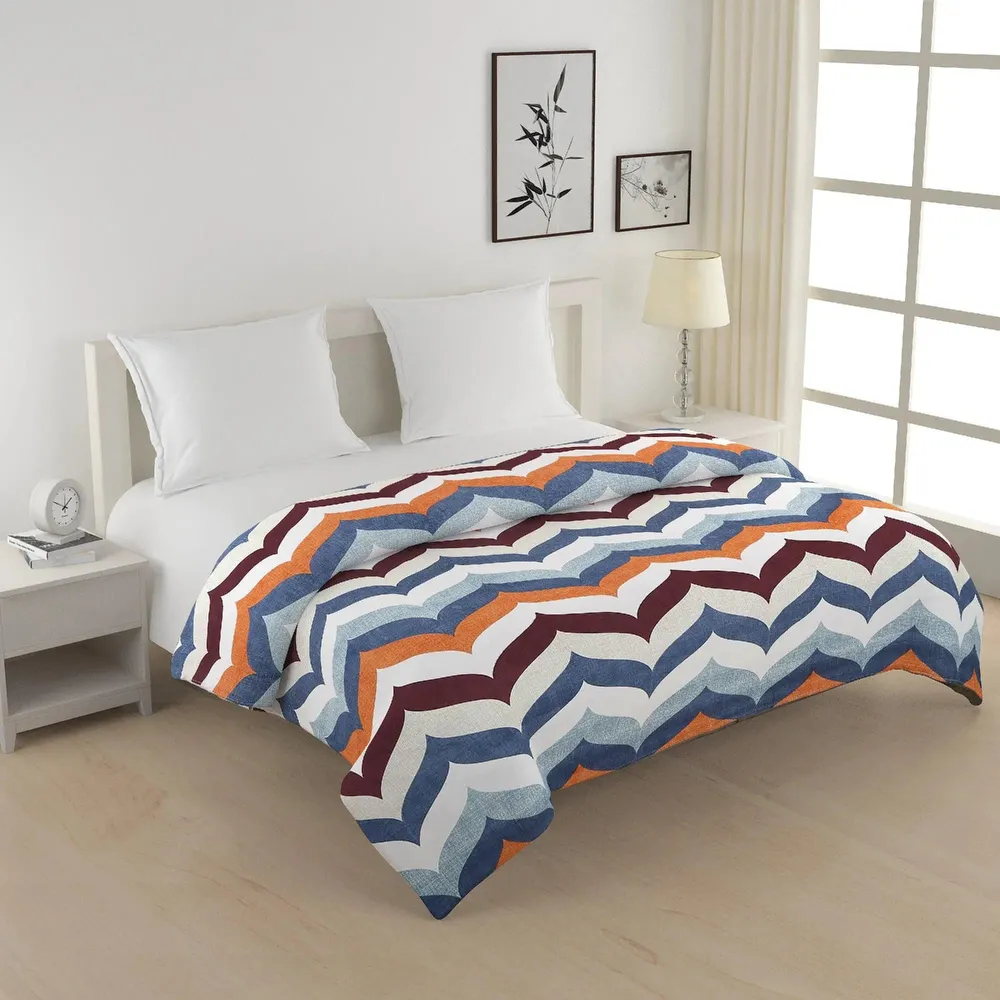 Swayam Swaying Layered Colors Blended Cotton Double Bed Comforter