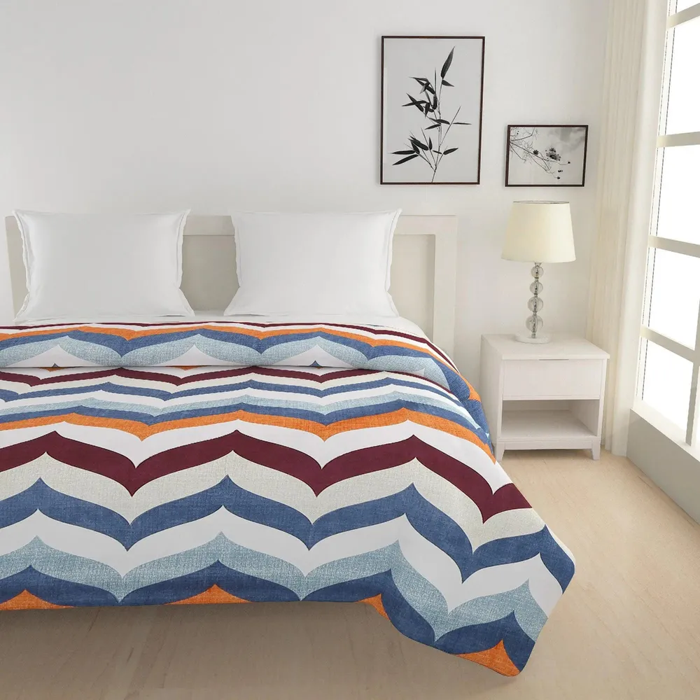 Swayam Swaying Layered Colors Blended Cotton Double Bed Comforter