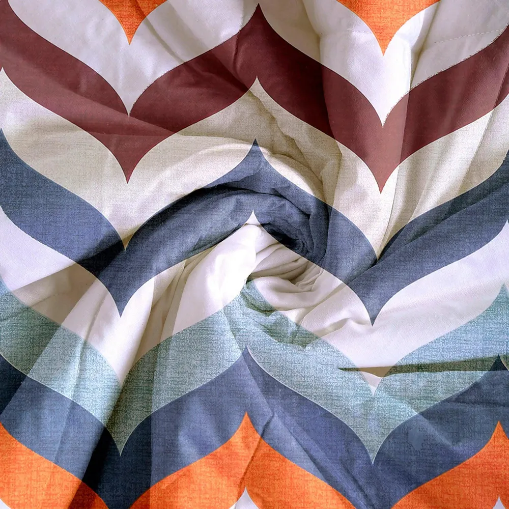 Swayam Swaying Layered Colors Blended Cotton Double Bed Comforter