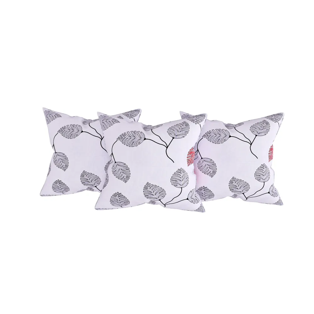 Swayam Veda 100% Pure Cotton Alluring Black & White, Leaf Print Diwan Set, Pack of 6