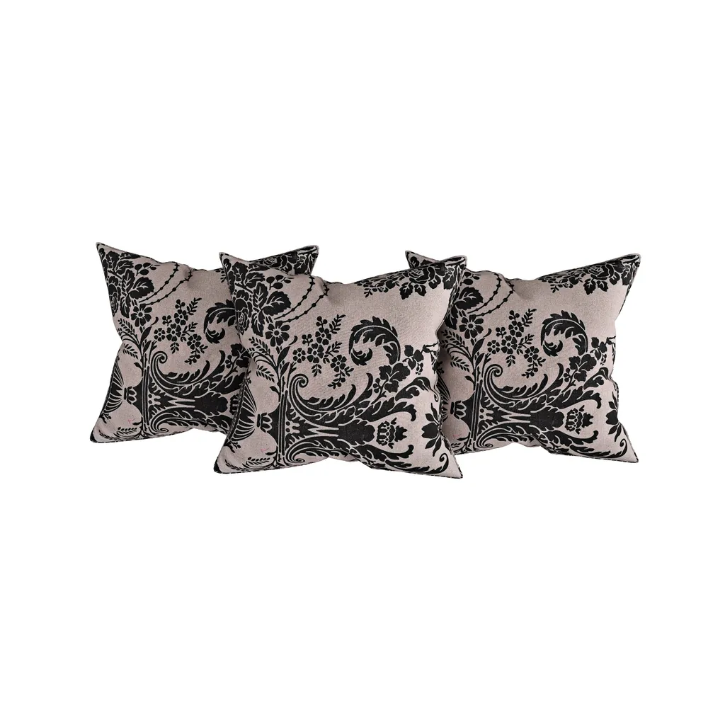Swayam Veda 100% Pure Cotton, Black Ethnic Motif Diwan Set, Pack Of 6