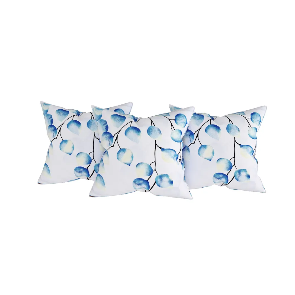 Swayam Veda 100% Pure Cotton Blue& White, Blooming Floral Print Diwan Set, Pack of 6