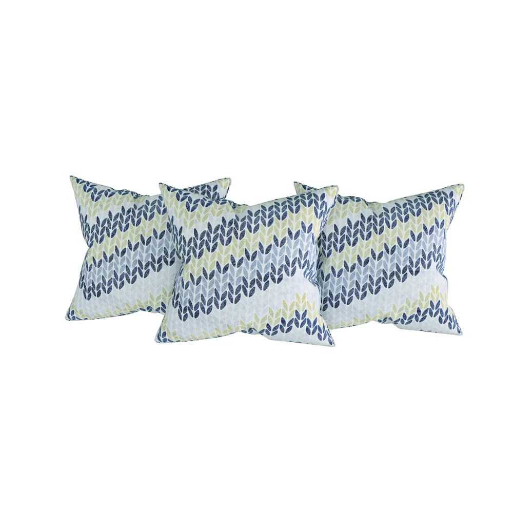 Swayam Veda 100% Pure Cotton Blue& Yellow Aztec Patterned Diwan Set, Pack of 6