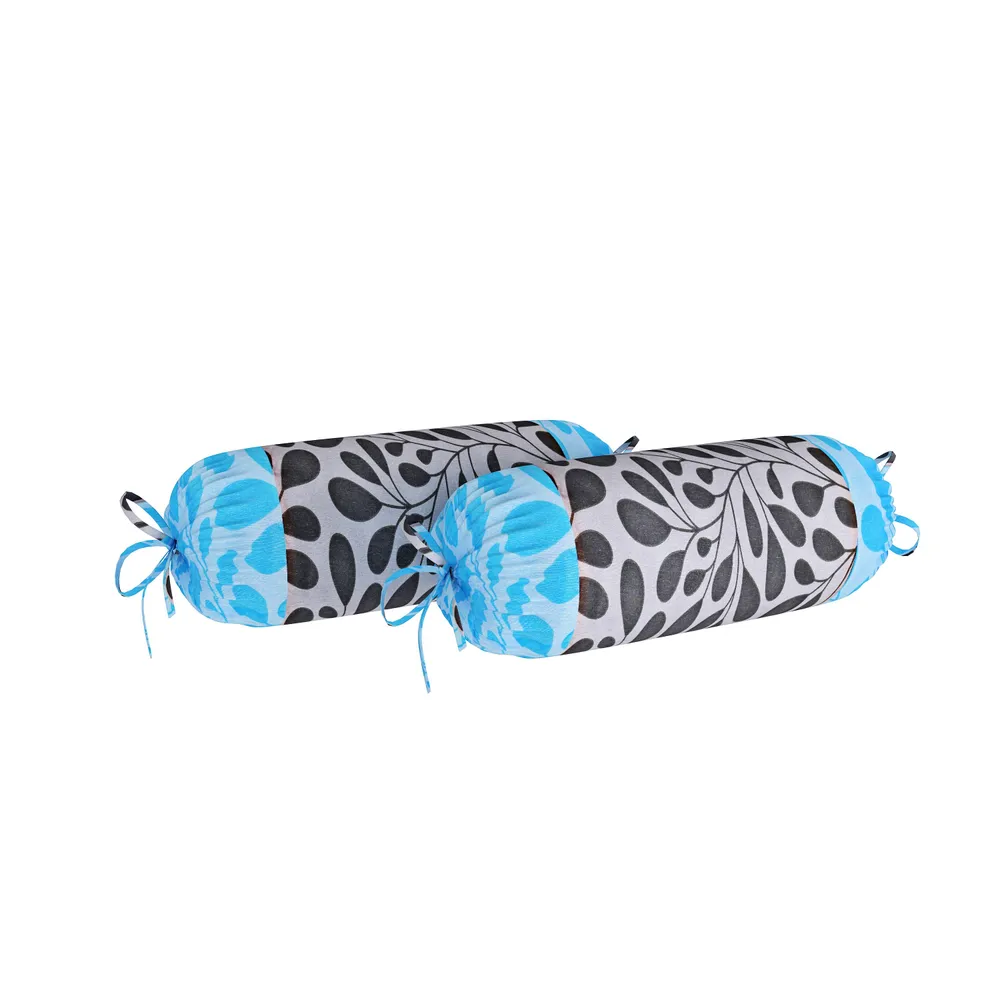 Swayam Veda 100% Pure Cotton Enchanting Blue Floral Print Diwan Set, Pack Of 6