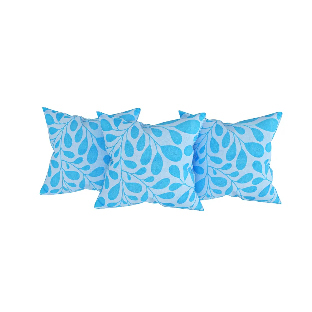 Swayam Veda 100% Pure Cotton Enchanting Blue Floral Print Diwan Set, Pack Of 6