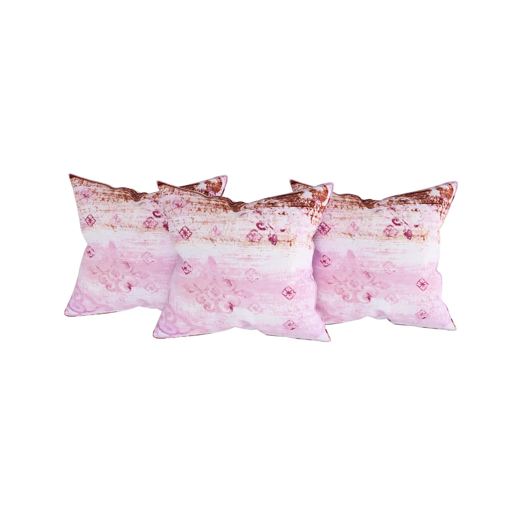 Swayam Veda 100% Pure Cotton Pink & Brown Floral Print Diwan Set, Pack of 6