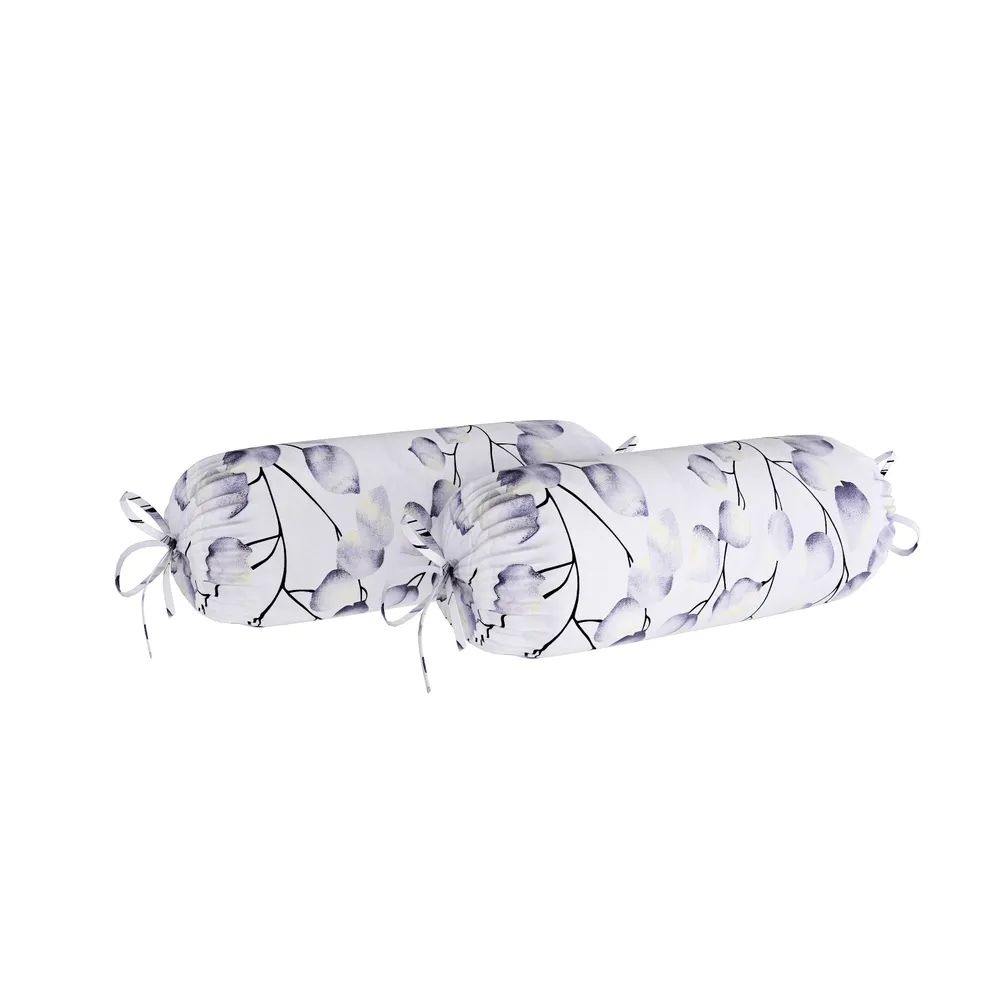 Swayam Veda 100% Pure Cotton Purple&  White Blooming Floral Print Diwan Set, Pack of 6