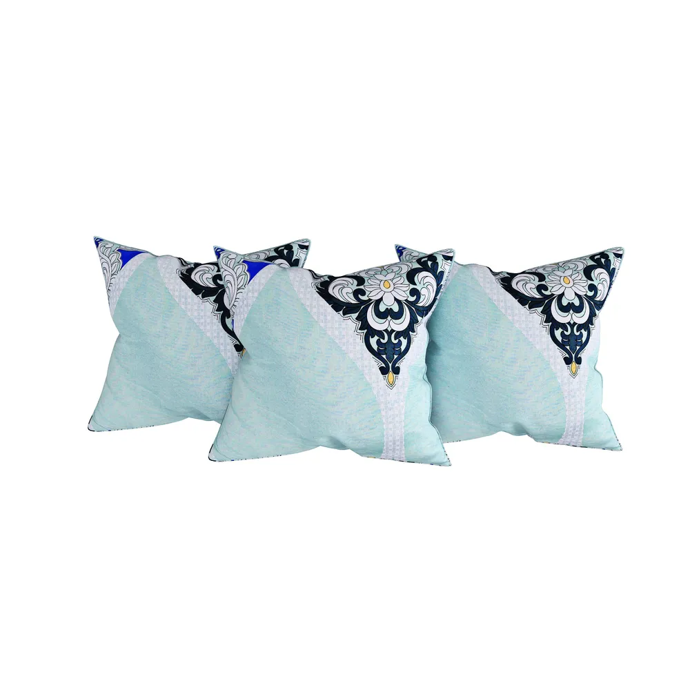 Swayam Veda 100% Pure Cotton Turqoise Blue Ethnic Motif Diwan Set, Pack of 6
