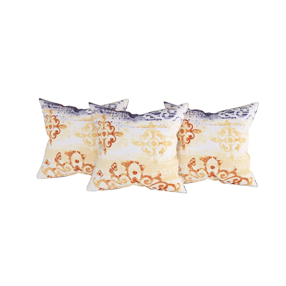 Swayam Veda 100% Pure Cotton Yellow& Purple Ethnic Motif Diwan Set, Pack of 6