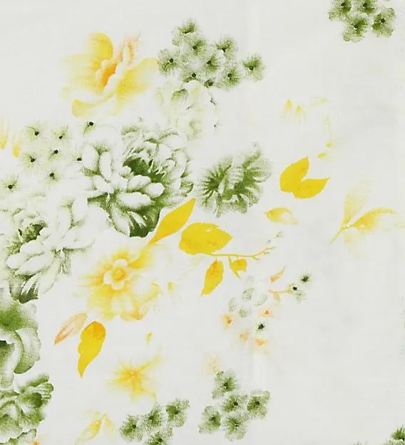 Swayam Veda Floral Off-White Single Bed Sheet