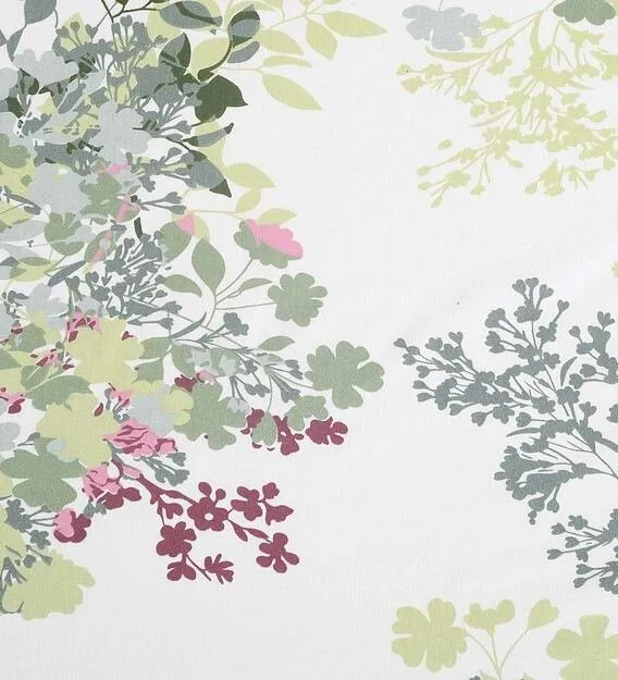 Swayam Veda Floral White &amp; Green Double Bedsheet Double Bedsheet (90 x 108 inch)