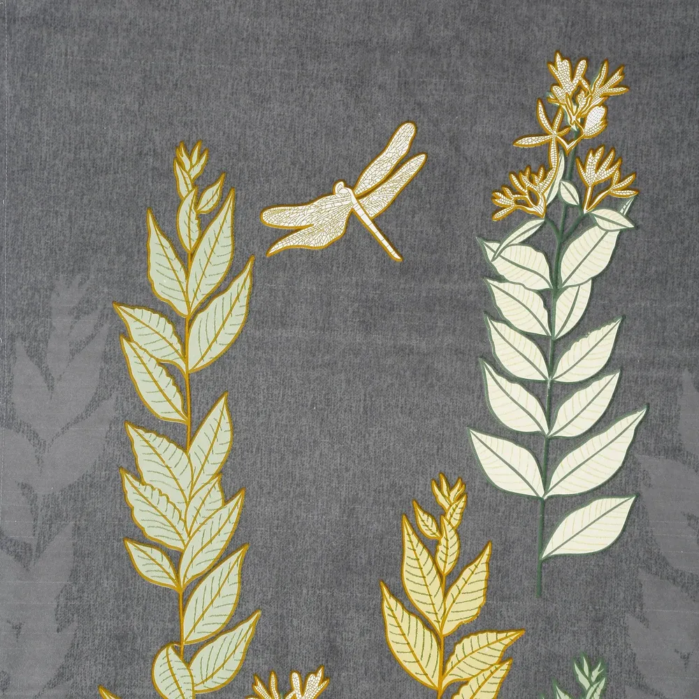 Swayam Yellow &amp; Green Leaves Strand Blended Cotton Double Bed Comforter