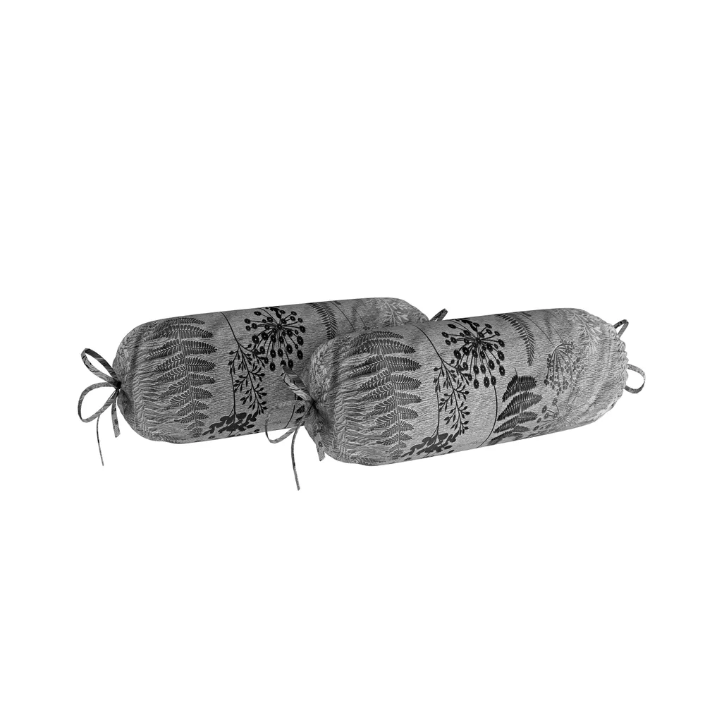 Swayam Zinnia 100% Pure Cotton Dark Brown Leaf Print Diwan Set pack Of 6